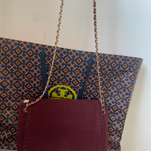 Brand new Marion Small Suede Flap Shoulder Bag - Picture 10 of 12